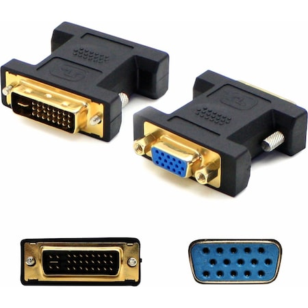 Add-On Addon Dvi-I (29 Pin) Male To Vga Female Black Adapter DVII2VGAB